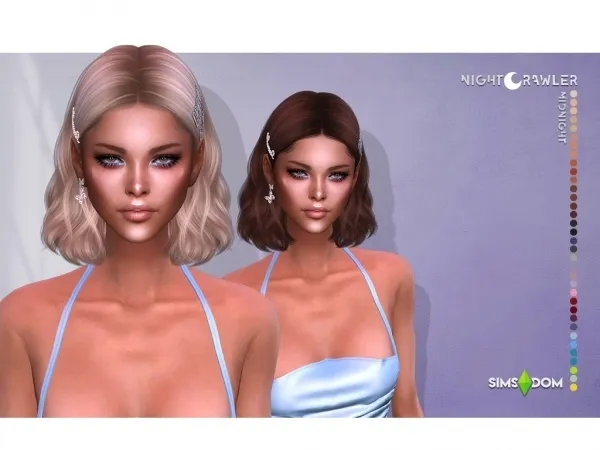 Alpha nightcrawler midnight hair by nightcrawler - The Sims 4 custom content