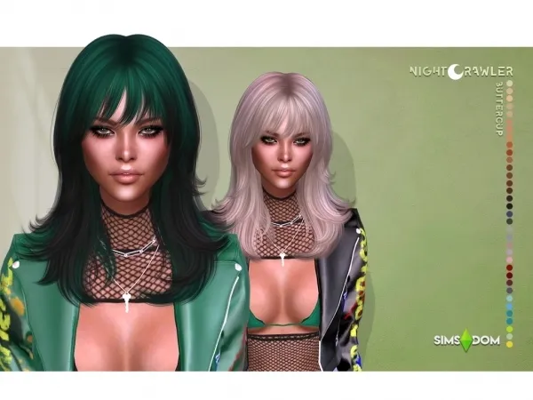 Alpha nightcrawler buttercup hair ppg collection by nightcrawler - The Sims 4 custom content