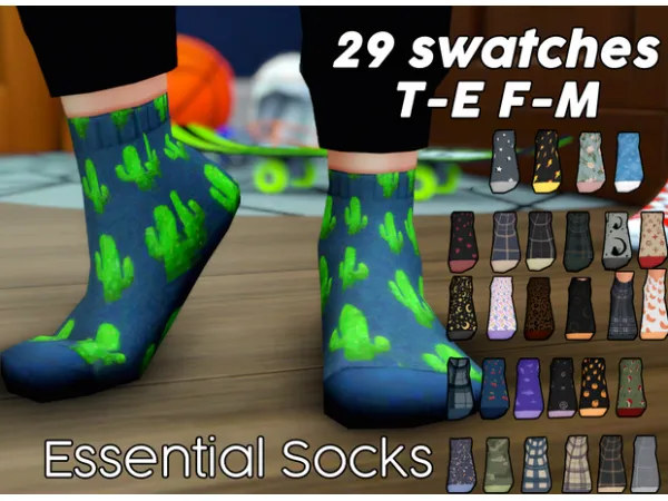 Maxis Match Essential Socks (BGC) by CreamLatteDream - The Sims 4 Custom Content