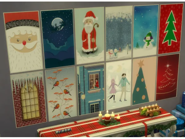 Maxis Match ims 4 Christmas Poster Collection by andiberlin - The Sims 4 Custom Content