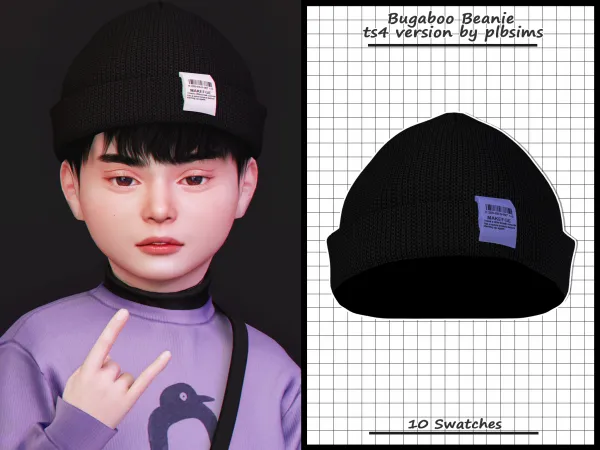 Alpha Bugaboo Beanie - The Sims 4 Custom Content