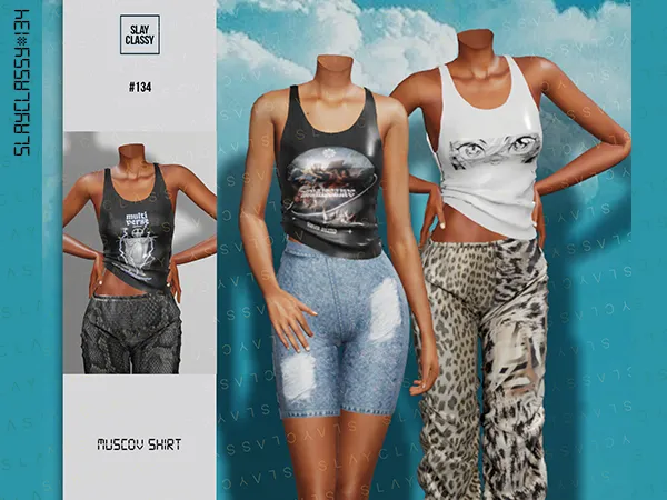 Alpha SC134 MUSCOV TANK TOP - The Sims 4 Custom Content