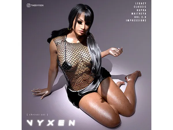 Alpha [ VYXEN ] CHRISTI SET - The Sims 4 Custom Content