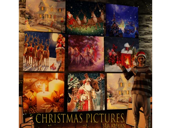 Maxis Match Christmas pictures from Santa Claus by Ser_Kisyan - The Sims 4 Custom Content