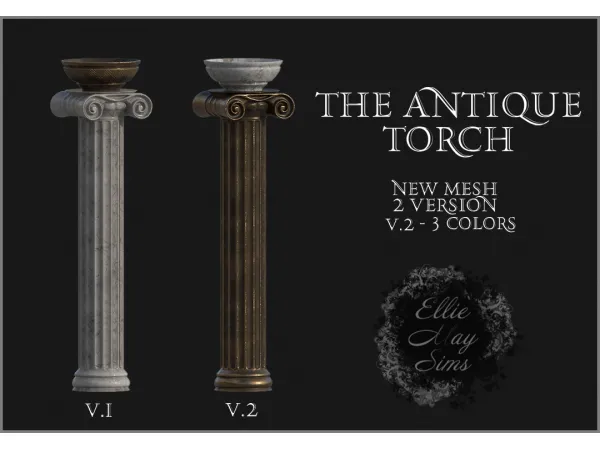 Alpha Torches Set by EllieMaySims - The Sims 4 Custom Content