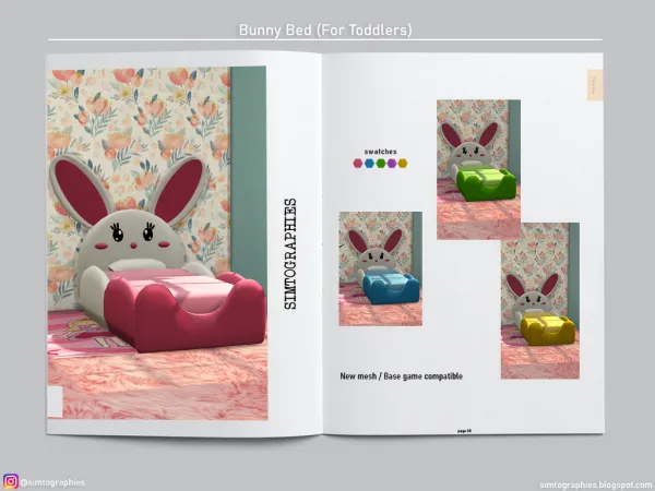 Maxis Match Bunny Bed (For Toddlers) - The Sims 4 Custom Content
