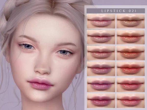 Alpha Lipstick 021 - The Sims 4 Custom Content