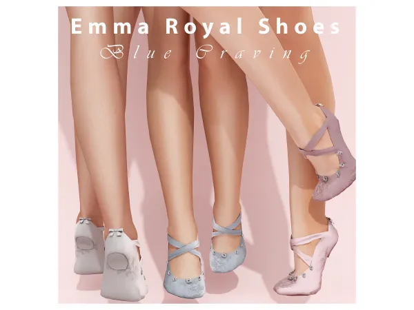Alpha Blue Craving Emily Royal Shoes - The Sims 4 Custom Content