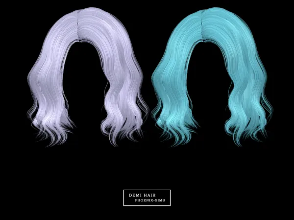 Alpha Demi Hair - The Sims 4 Custom Content