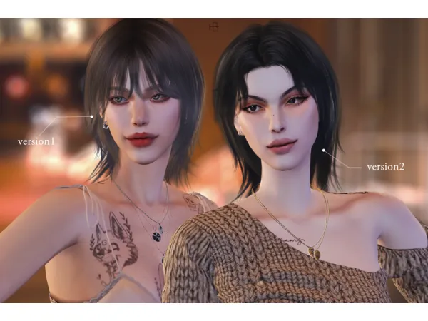 Alpha HAIR 31 HAY CUT (VER1) by MoooD - The Sims 4 Custom Content