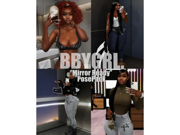 Alpha Mirror Ready PosePack - The Sims 4 Custom Content