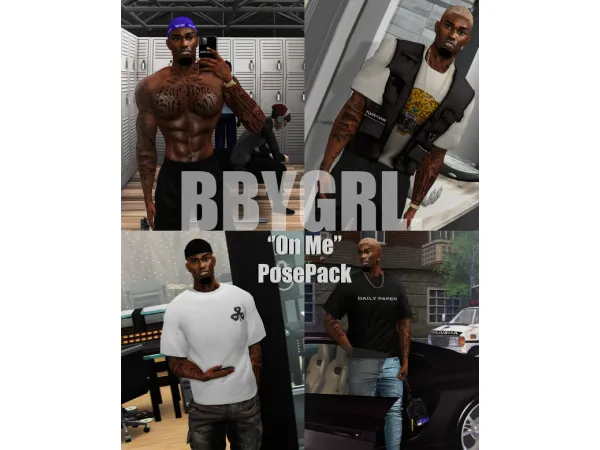 Alpha ''On Me'' PosePack by BBYGRL - The Sims 4 Custom Content