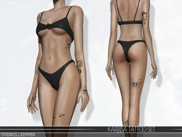 Mix Karrisa tattoo set - The Sims 4 Custom Content