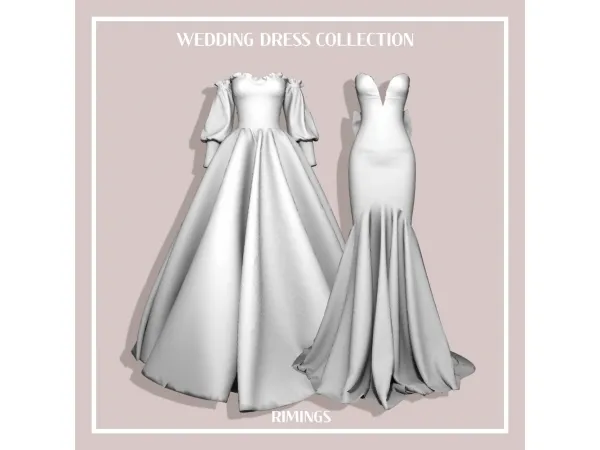 Alpha [RIMINGS] Wedding Dress Set - The Sims 4 Custom Content