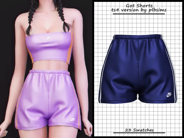 Alpha Got Shorts (Girls on Top) - The Sims 4 Custom Content