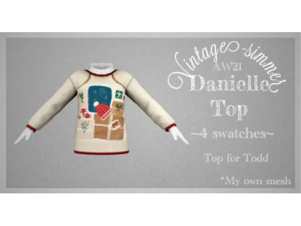 Alpha Danielle Top - The Sims 4 Custom Content