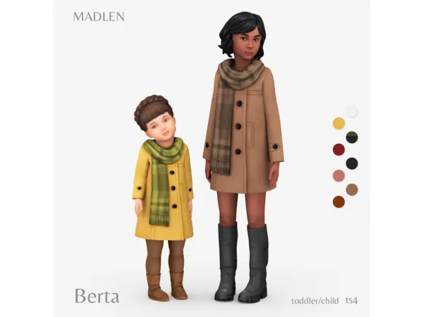 Maxis Match Berta Outfit by Madlen - The Sims 4 Custom Content