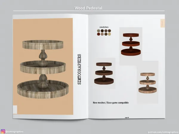 Maxis Match Wood Pedestal - The Sims 4 Custom Content