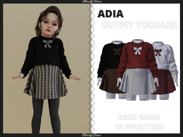 Alpha Adia Outfit Toddler - The Sims 4 Custom Content