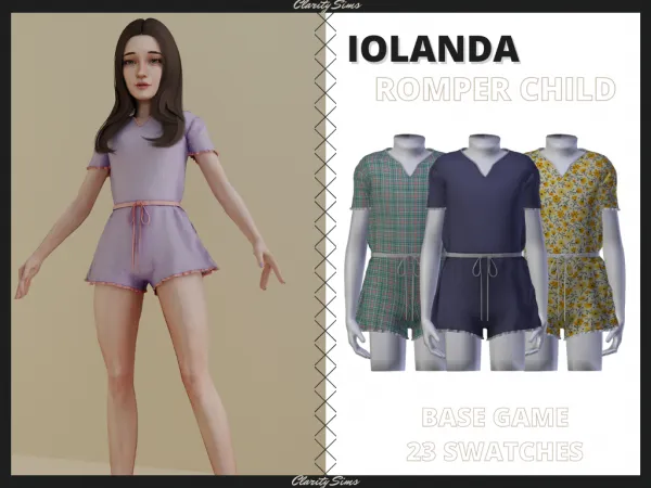 Alpha Iolanda Romper Child - The Sims 4 Custom Content