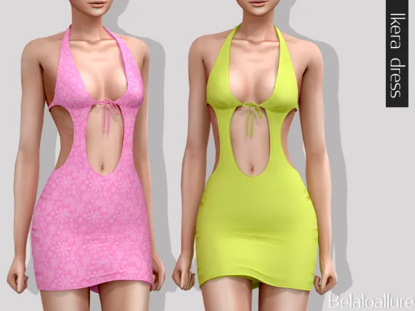 Alpha Dress_ikera by simsfinds - The Sims 4 Custom Content