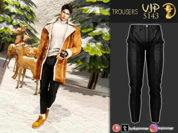 Alpha Trousers S143 by simsfinds - The Sims 4 Custom Content