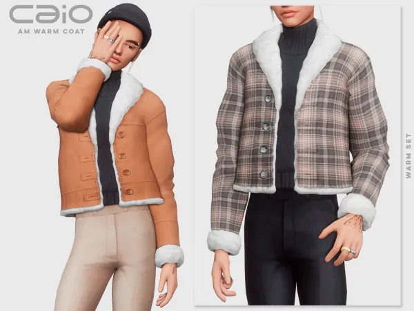 Maxis Match Warm Coat (Male) - The Sims 4 Custom Content