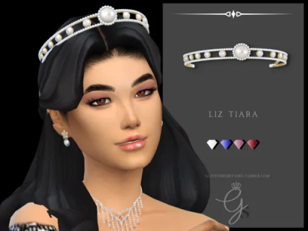 Mix Liz Tiara by Glitterberry Sims - The Sims 4 Custom Content