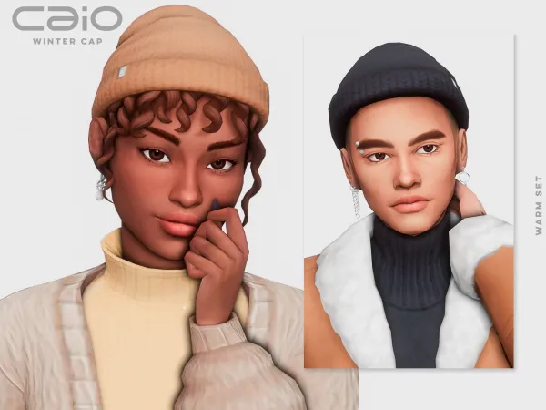 Maxis Match Winter Cap - The Sims 4 Custom Content