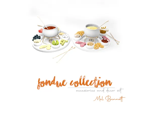Alpha Fondue Collection - The Sims 4 Custom Content