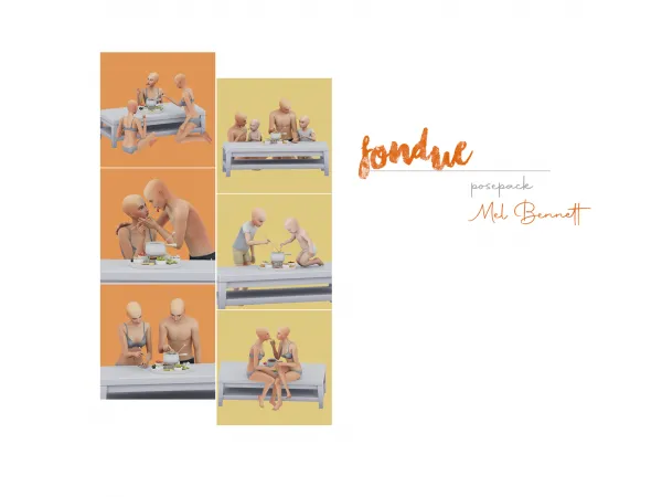 Alpha Fondue Posepack - The Sims 4 Custom Content