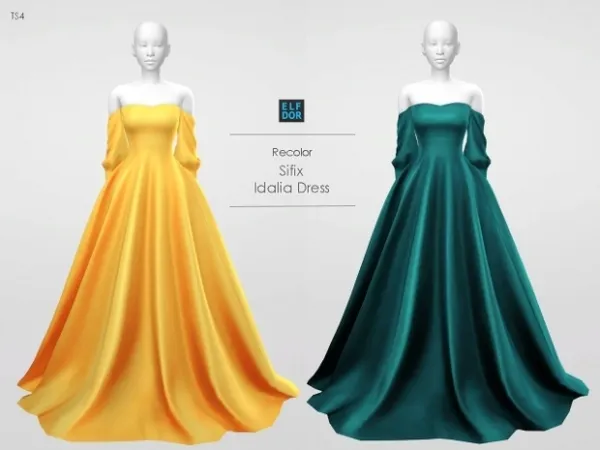 Alpha Sifix Idalia Dress RC - The Sims 4 Custom Content