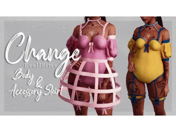 Alpha Change Body Accessory Skirt by simsfinds - The Sims 4 Custom Content