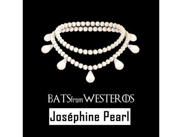 Mix Joséphine Pearl Necklace BatsFromWesteros - The Sims 4 Custom Content