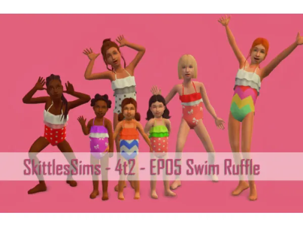 SKITTLESSIMS 4T2 EP05 Swim Ruffle CF PF - The Sims 2 Custom Content