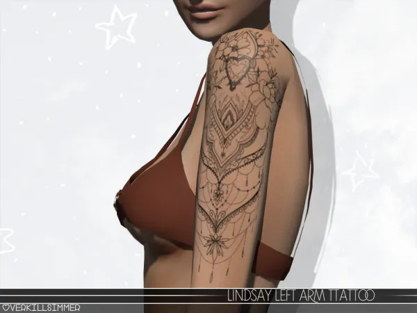 Mix Lindsay left arm tattoo - The Sims 4 Custom Content