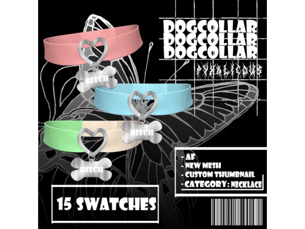 Alpha dog collar by pyx_s4 - The Sims 4 Custom Content