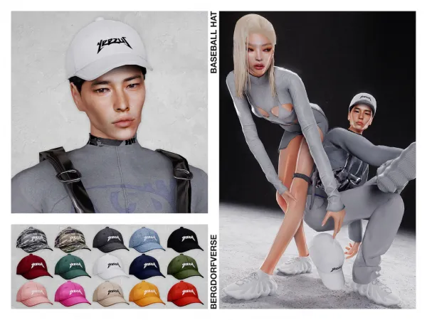 Alpha Hype Baseball Hat - The Sims 4 Custom Content