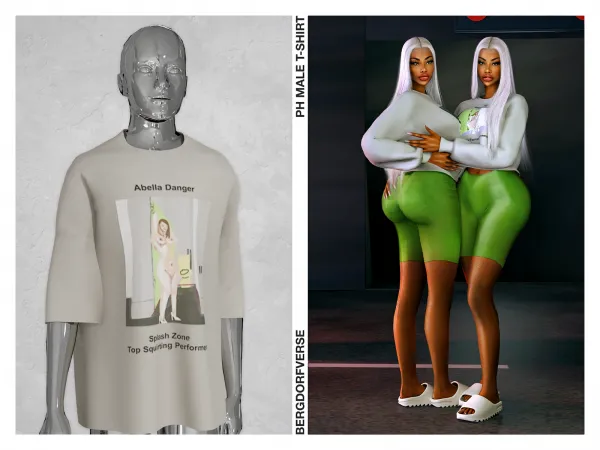 Alpha PH Male T Shirt - The Sims 4 Custom Content