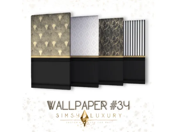Mix Wallpaper 34 by simsfinds - The Sims 4 Custom Content