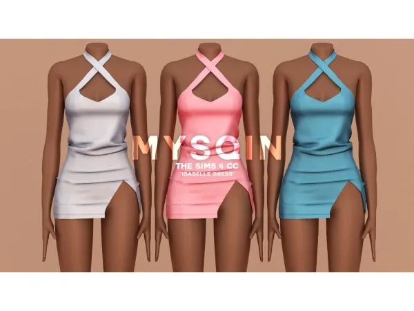 Alpha MYSQIN ISABELLE DRESS - The Sims 4 Custom Content
