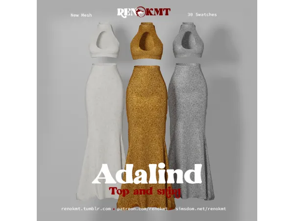 Alpha Adalind Top and Skirt by [RenOKMT] - The Sims 4 Custom Content