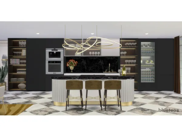 Alpha Marbella Kitchen by blueteas - The Sims 4 Custom Content
