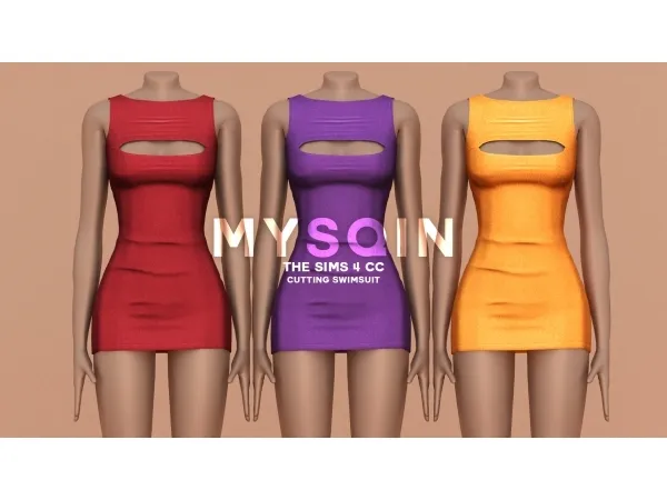 Alpha MYSQIN CARMEN DRESS by mysqin - The Sims 4 Custom Content