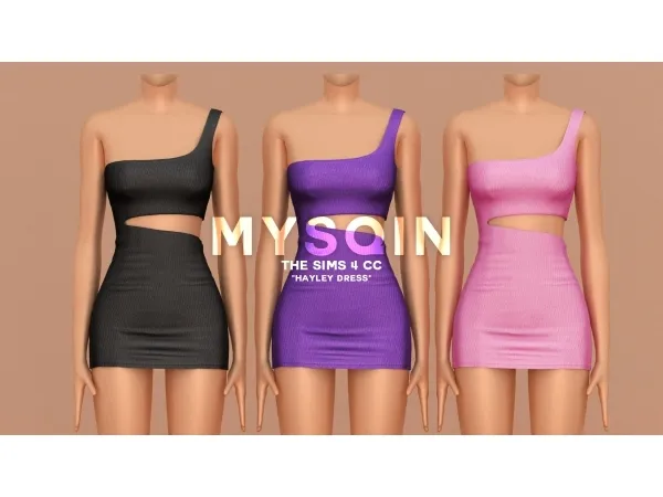 Alpha MYSQIN HAYLEY DRESS by mysqin - The Sims 4 Custom Content