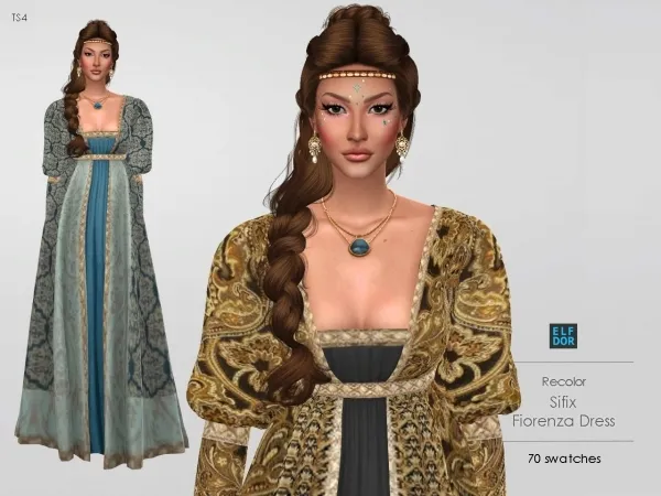 Alpha Sifix Fiorenza Dress RC - The Sims 4 Custom Content