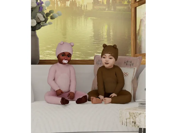 Alpha Cutie Bear Onesie Toddler by simmerkatex - The Sims 4 custom content