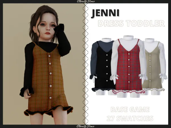 Alpha Jenni Dress Toddler - The Sims 4 Custom Content