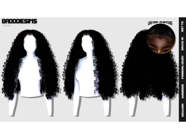 Alpha LEXI HAIR by BADDDIESIMS - The Sims 4 Custom Content