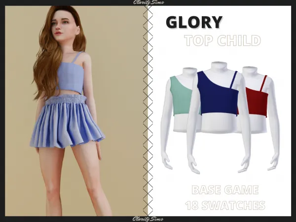 Alpha Glory Top Child - The Sims 4 Custom Content